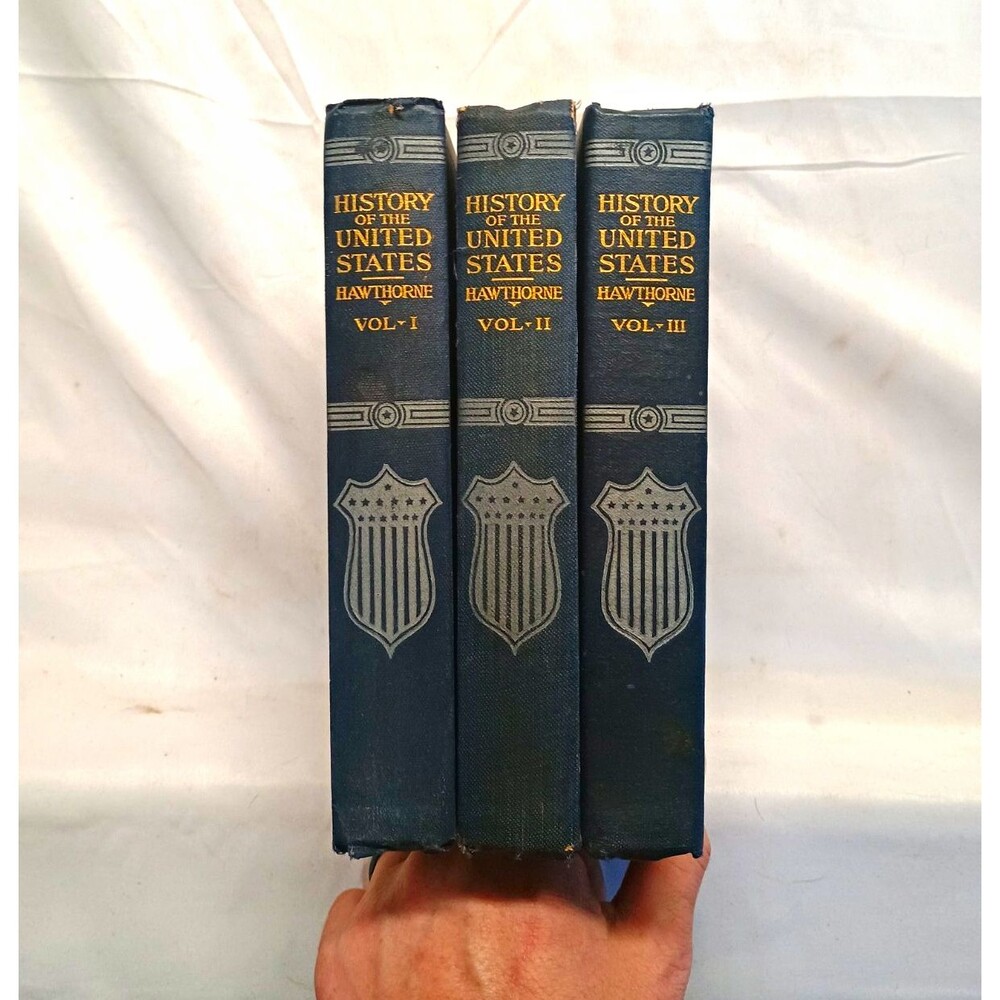 HISTORY OF THE UNITED STATES VOLUMES 1-3 BY JULIAN HAWTHORNE - PUBLISHED IN 1910